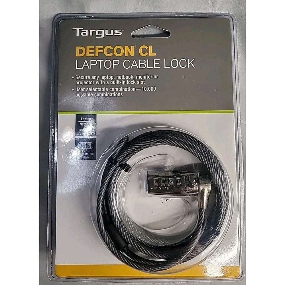 TARGUS Defcon CL Combination Lock Laptop Computer CABLE LOCK PA410U1 NIP NEW